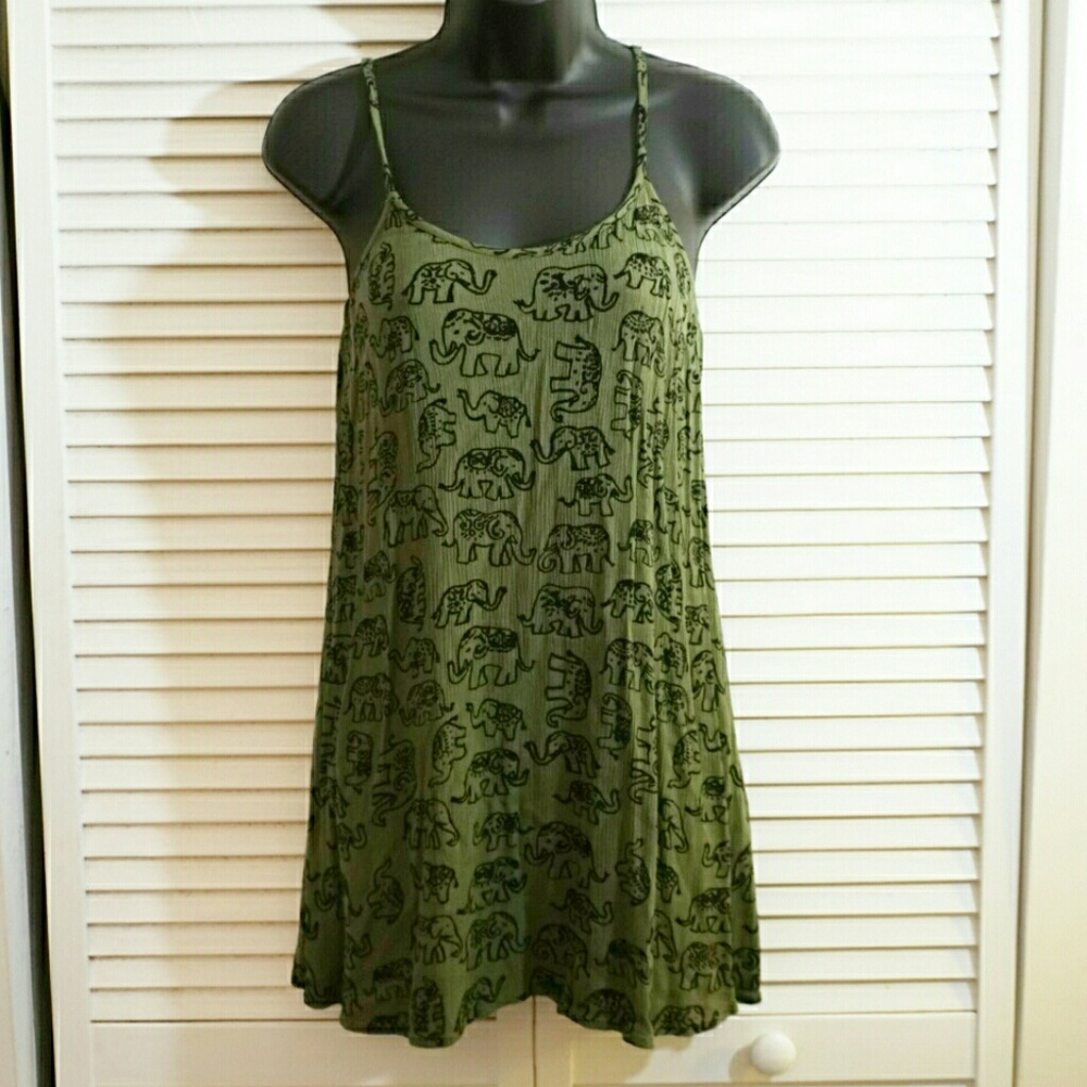 Forever 21 Loose Fit Elephant Print Dress